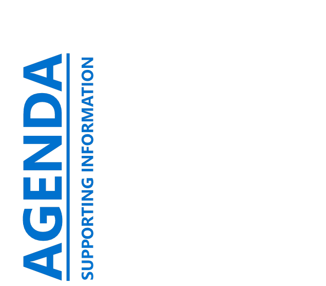 AGENDA
SUPPORTING INFORMATION
