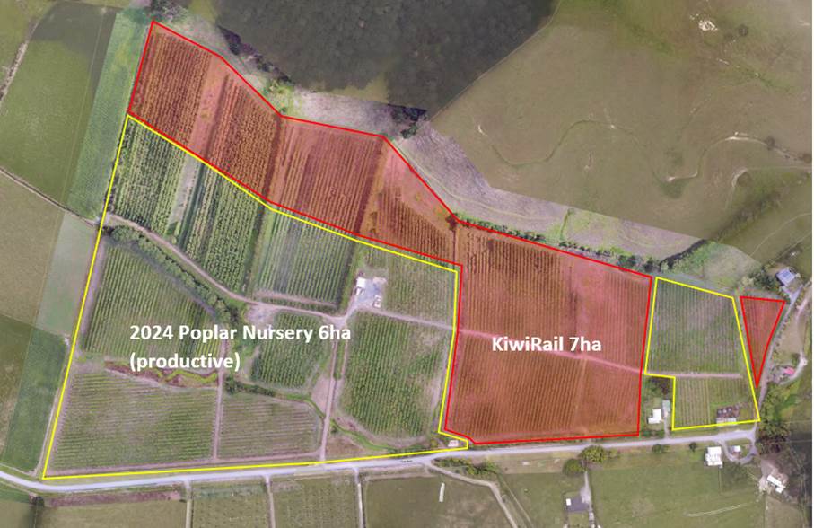 A aerial view of a farm

Description automatically generated