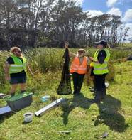A group of people in reflective vests

Description automatically generated