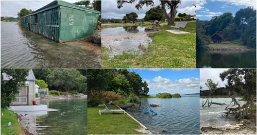 A collage of different views of a lake

Description automatically generated