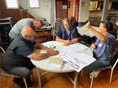 A group of people sitting around a table

Description automatically generated