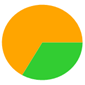 A green and orange circle

Description automatically generated