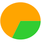A green and orange circle

Description automatically generated