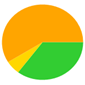 A yellow green and orange circle

Description automatically generated