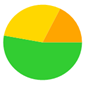 A yellow green and orange circle

Description automatically generated