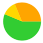 A green orange and yellow pie chart

Description automatically generated