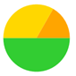 A yellow green and orange circle

Description automatically generated