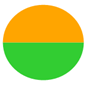 A green and orange circle

Description automatically generated