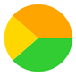 A yellow green and orange circle

Description automatically generated