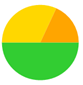 A yellow green and orange circle

Description automatically generated