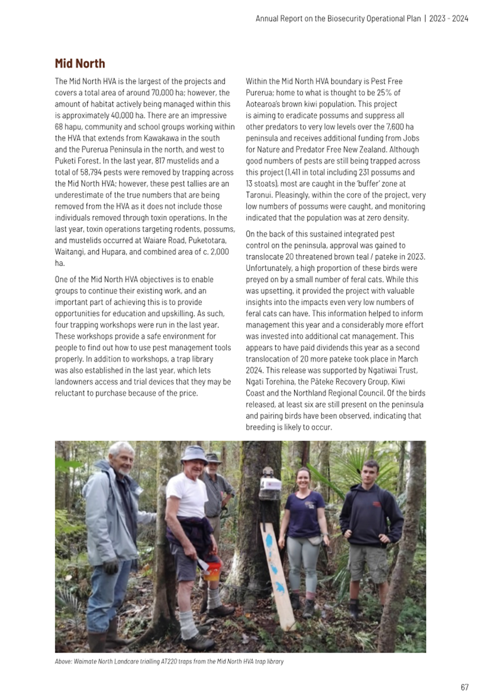 A group of people standing in a forest

Description automatically generated
