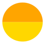 A yellow circle with a half of the sun

Description automatically generated