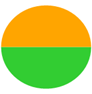 A green and orange circle

Description automatically generated