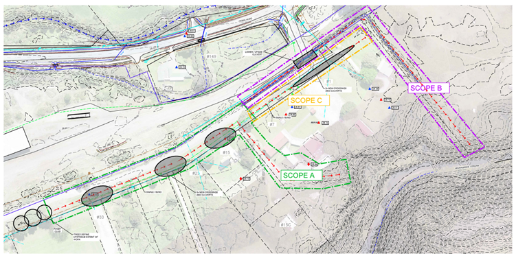 A map of a road with roads and roads

Description automatically generated