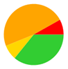 A colorful circle with a red green and yellow center

Description automatically generated