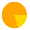 A yellow circle with a triangle in the center

Description automatically generated