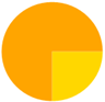 A yellow circle with a yellow center

Description automatically generated
