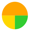 A yellow orange green and a green circle

Description automatically generated